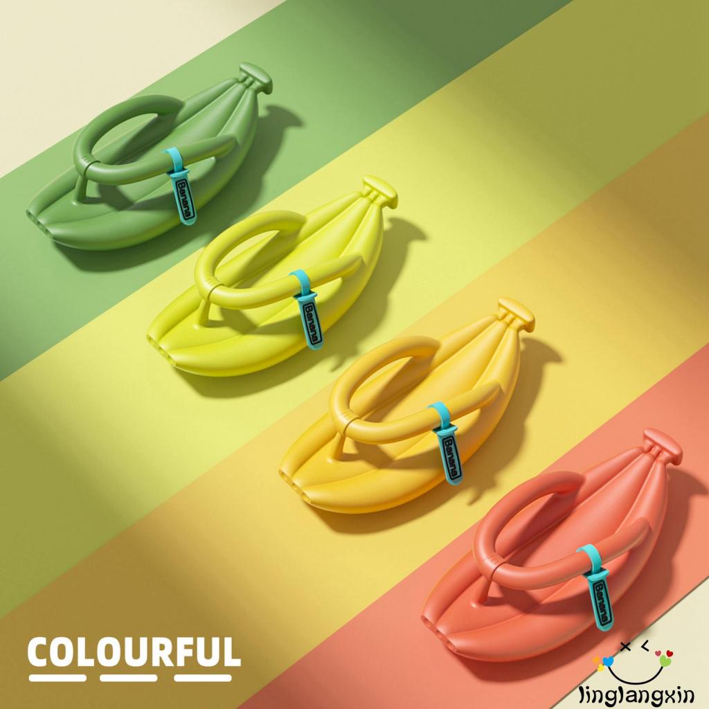 Dép Xỏ Ngón Nữ Hình Quả Chuối Đế Dày Mềm Mại Chống Trơn Trượt Mang Phong Cách Unisex Thời Trang Hàn Quốc