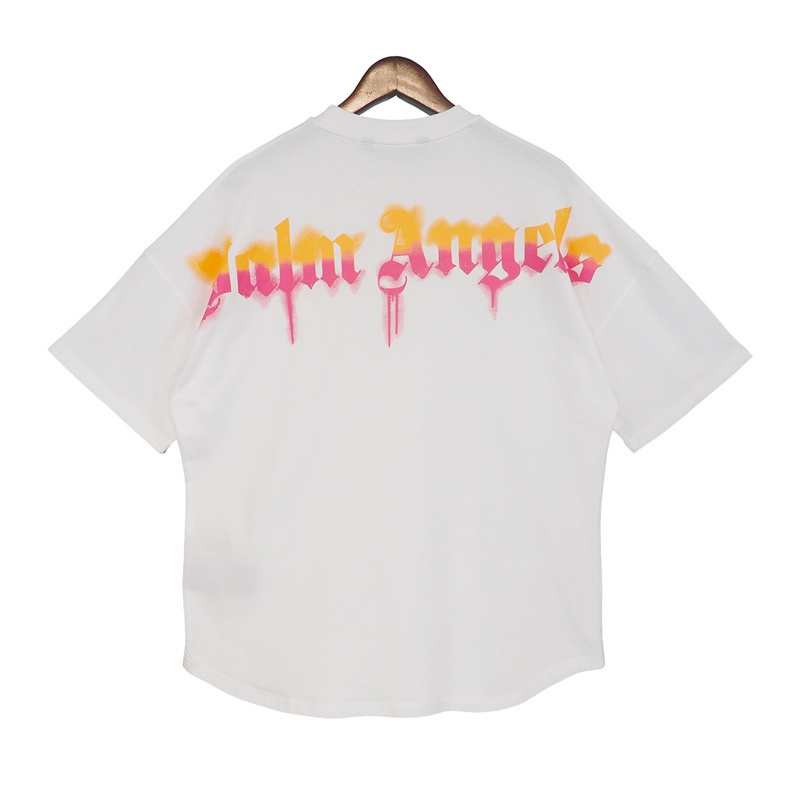 Áo Thun Ngắn Tay In logo Palm Angels Graffiti Cá Tính Cho Nam