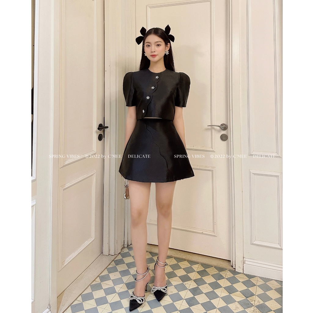 [C'MEE] Áo croptop đính đá CL Top & chân váy CL Skirt