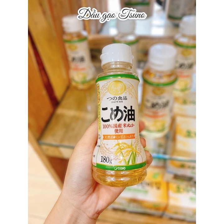 Dầu gạo cao cấp Tsuno nôi địa Nhật cho bé ăn dặm - chai 180G mẫu mới (date 12/2023)
