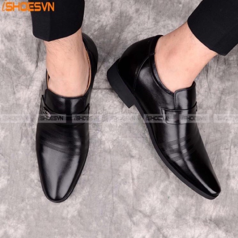 Giày Lười da nam tăng chiều cao 5-6cm.( phom nhỏ size từ 38-43