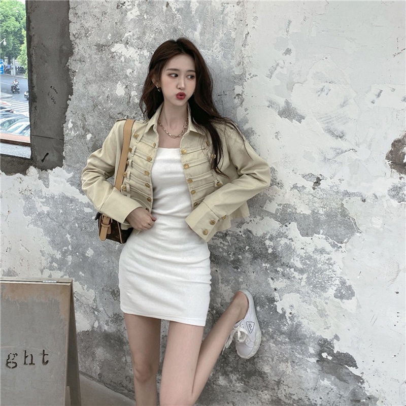 IELGY Áo Dài Tay Màu Đen Phù Hợp Với Mọi Phong Cách Trang Nhã