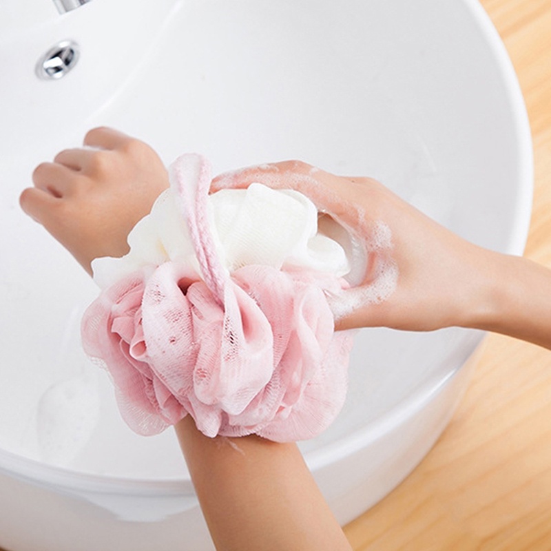 Màu sắc ngẫu nhiên Bóng tắm chà massage cơ thể hình hoa lưới