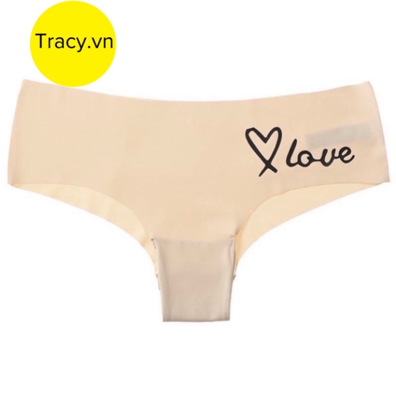 Quần Lót Nữ Su Đúc In Trái Tim 💓 CHữ LOVE mã 1089,Đường viền không may