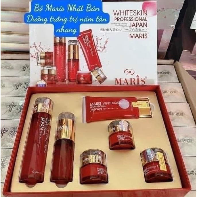 Bộ Mỹ Phẩm Maris Cao Cấp Nhật Bản 6in1 Dưỡng Trắng Da Nám Tàn Nhan Chuyên Sâu