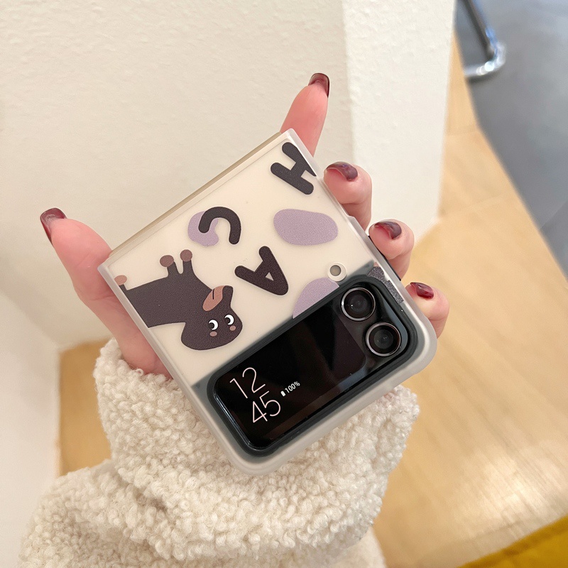 Ốp Điện Thoại Silicon TPU Mềm Trong Suốt Chống Sốc Chống Rơi In Hình Gấu Trúc Cho Samsung Galaxy Z Flip 4 3 4 / 5G