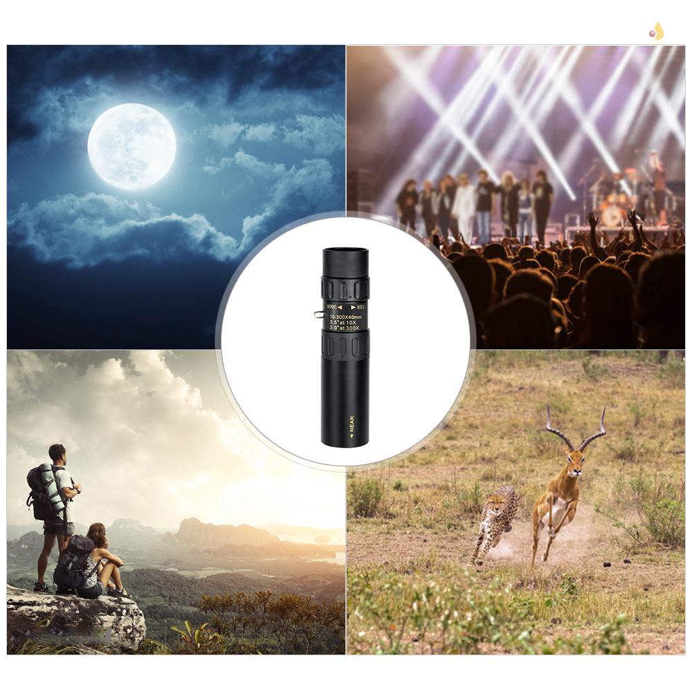 Ống Nhòm 10-300X40 Zoom Độ Nét Cao BAK4 Có Thể Thu Gọn Kèm Hộp Đựng Dùng Khi Đi Du Lịch