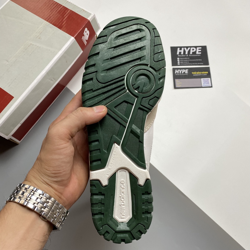 Giày NB550 White Green  - Hype Sneaker | Phiên bản high quality.
