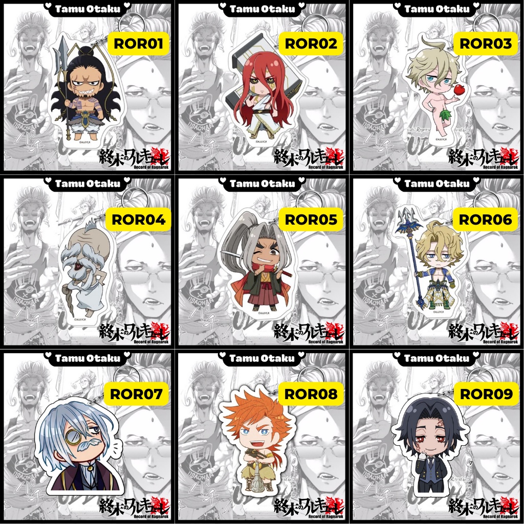 Móc khoá Anime Record of Ragnarok nhân vật trong Shuumatsu no Valkyrie - Đại chiến người và Thần - In 2 mặt