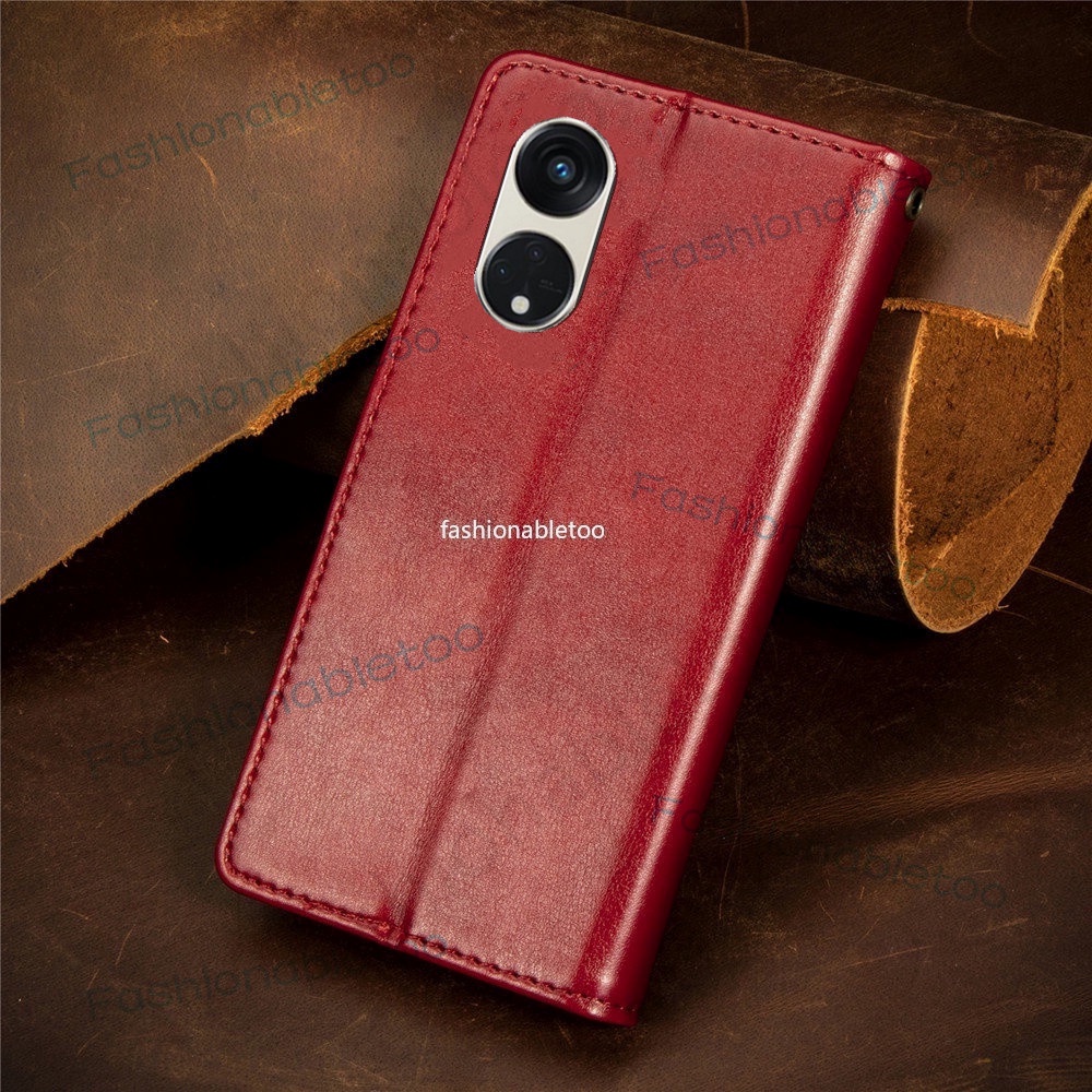 Bao Da Điện Thoại Nắp Lật Từ Tính Cho Oppo Reno 8 T 8T 8 pro plus 8pro + 8Z 8Lite Reno8 T Reno8T Reno8 pro Reno8pro 4G 5G Ốp