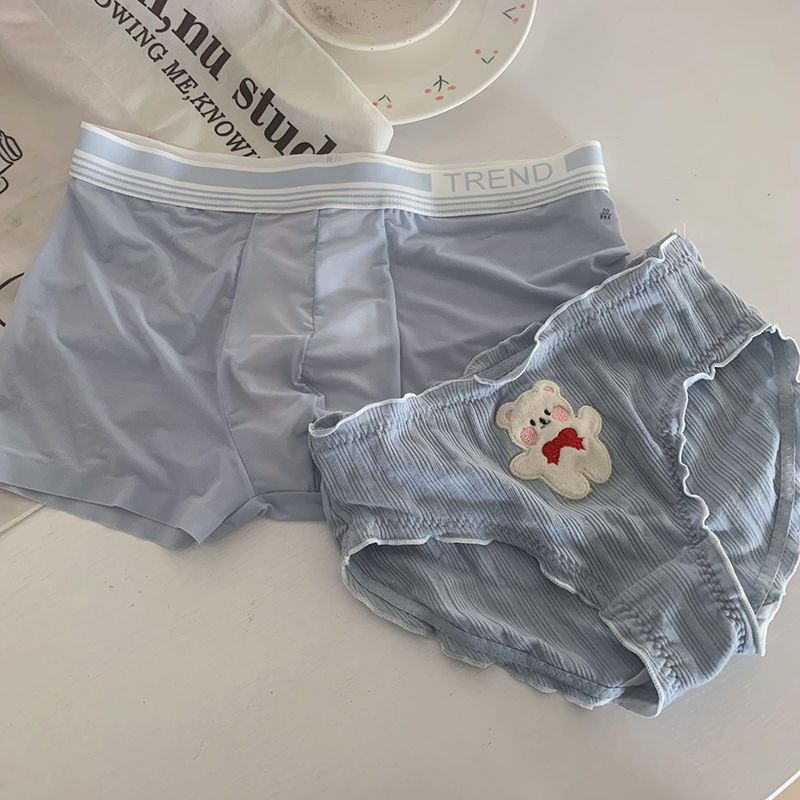 Quần Lót Lụa Nhanh Khô In Hình Gấu Loli Dễ Thương Thời Trang Mùa Hè Cho Cặp Đôi