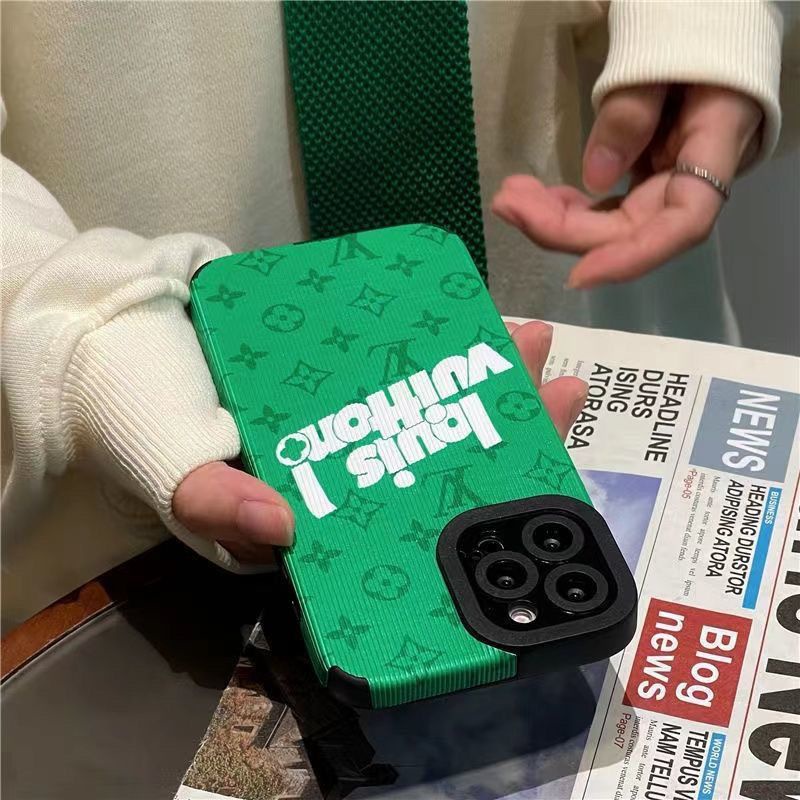 Ốp Điện Thoại Mềm Họa Tiết Thương Hiệu Lớn Màu Xanh Lá / Âu Mỹ Cho Iphone 7 14Promax 13Promax 11 xr 13Pro maxBV xs 11 14Pro12 LR0W