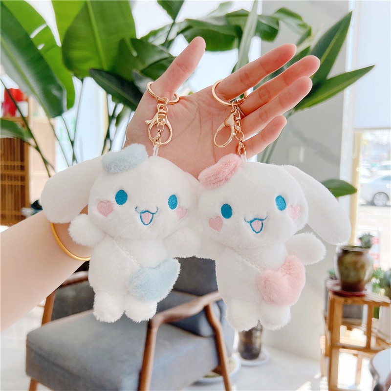 SANRIO Móc Khóa Hình Cinnamoroll Nhồi Bông Mềm Mại Đáng Yêu