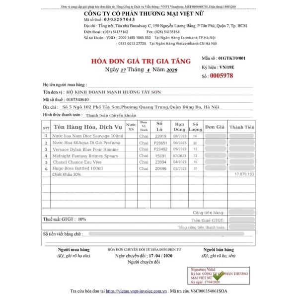 NƯỚC HOA NAM SAUVAGE EDT 100ml full box