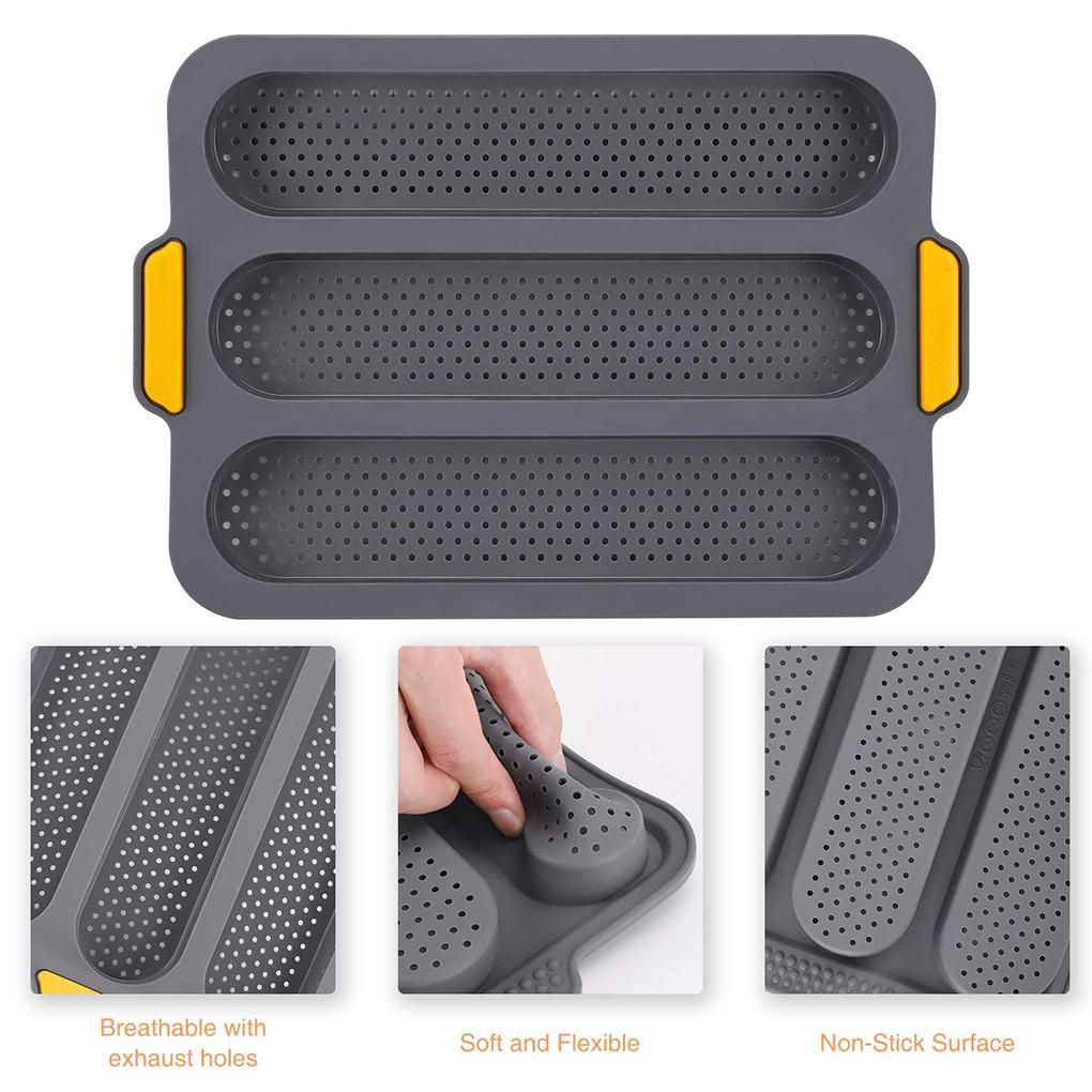 Bộ 3 Khuôn Silicone Làm Bánh Mì Chống Dính