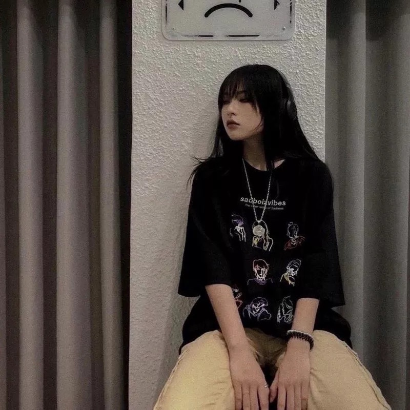 Áo thun tay lỡ unisex form rộng SADVIBES LUXA, Áo phông nam nữ ulzzang