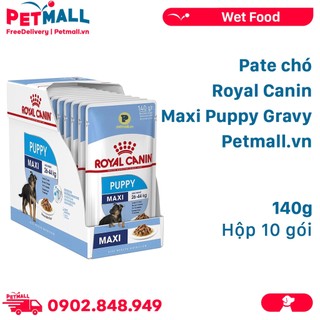 Pate chó Royal Canin Maxi Puppy Gravy 140g - Hộp 10 gói Petmall