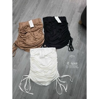 Chân váy cotton body rút dây
