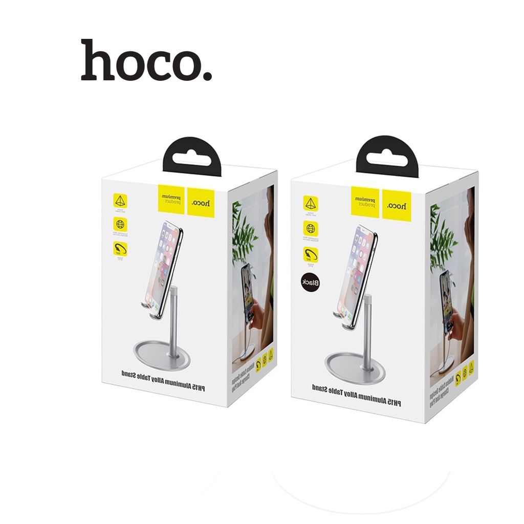 Giá đỡ Hoco PH15 hợp kim nhôm để bàn dành cho điện thoại di động và máy tính bảng