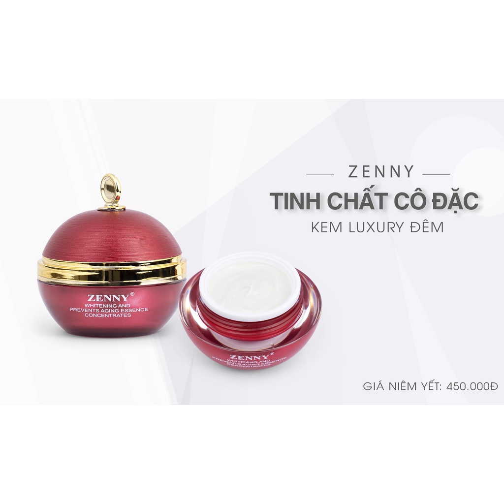 Kem dưỡng trắng da ngày đêm Zenny Luxury, Combo kem dưỡng da ngăn ngừa thâm nám trắng hồng căng bóng