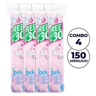 Combo 4 gói bông tẩy trang Ipek 150 miếng