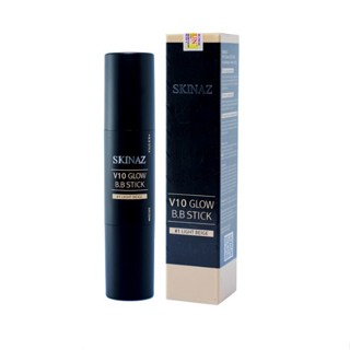 Kem Nền Trang Điểm Nét Mịn Dạng Thỏi 2 In 1 Cao Cấp Hàn Quốc – V10 Glow B.B Stick Skinaz – 10g