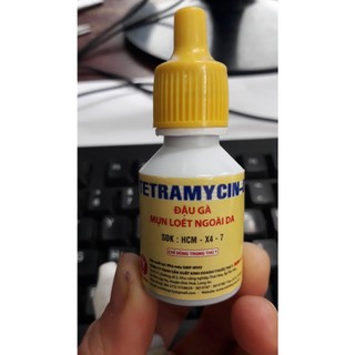 Tetramycin - lọ chữa đậu gà, đậu chim, mụn loét ngoài da, ho hen