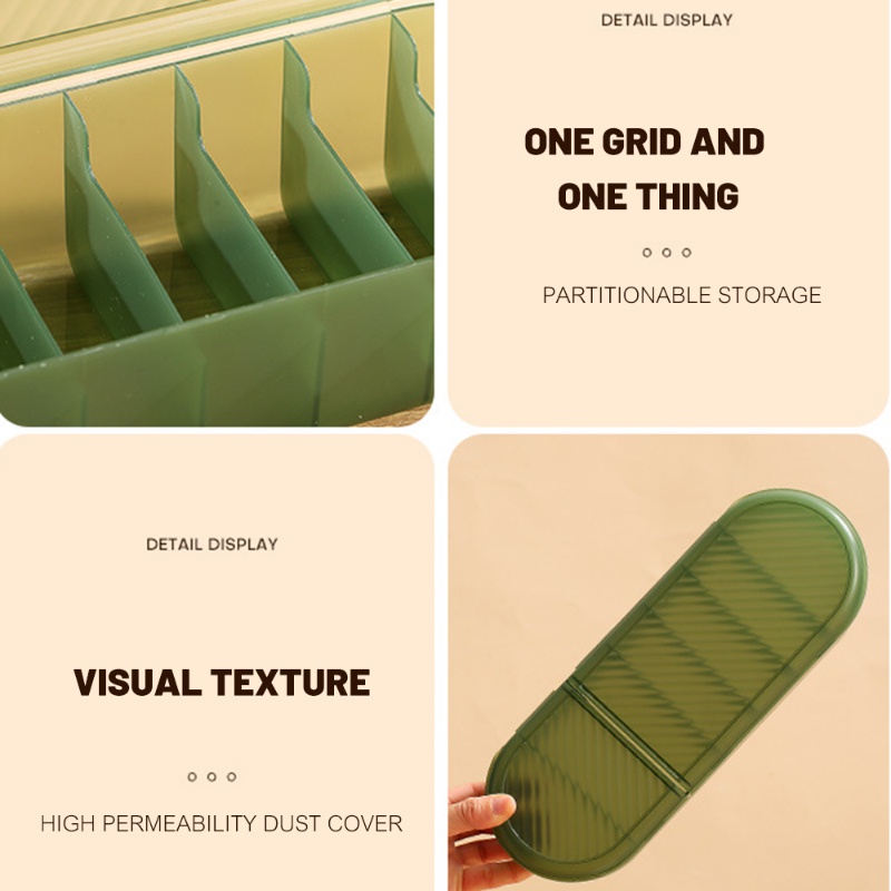 Hộp Phân Loại Cáp Dữ Liệu / Tai Nghe Chống Bụi Đa Năng Có Vỏ Bọc Hình Tròn Tiện Dụng