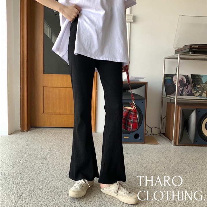 Quần Ống Loe Thun Gân - Tharo Clothing [QUAN0012]