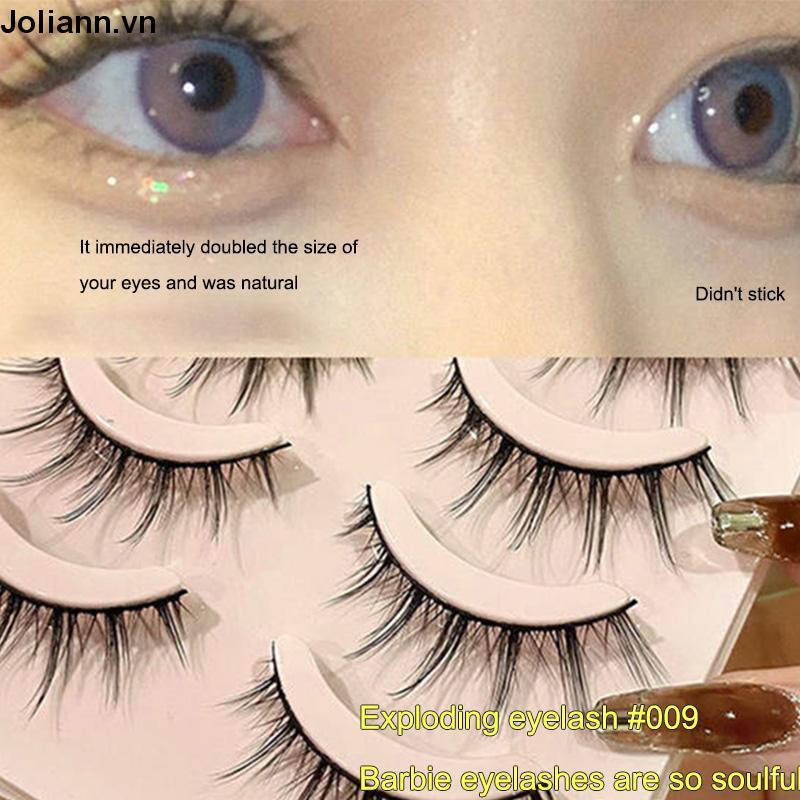 🎐Joliann🎐Lông Mi Giả Tự Nhiên Hộp Hồng 5 Cặp