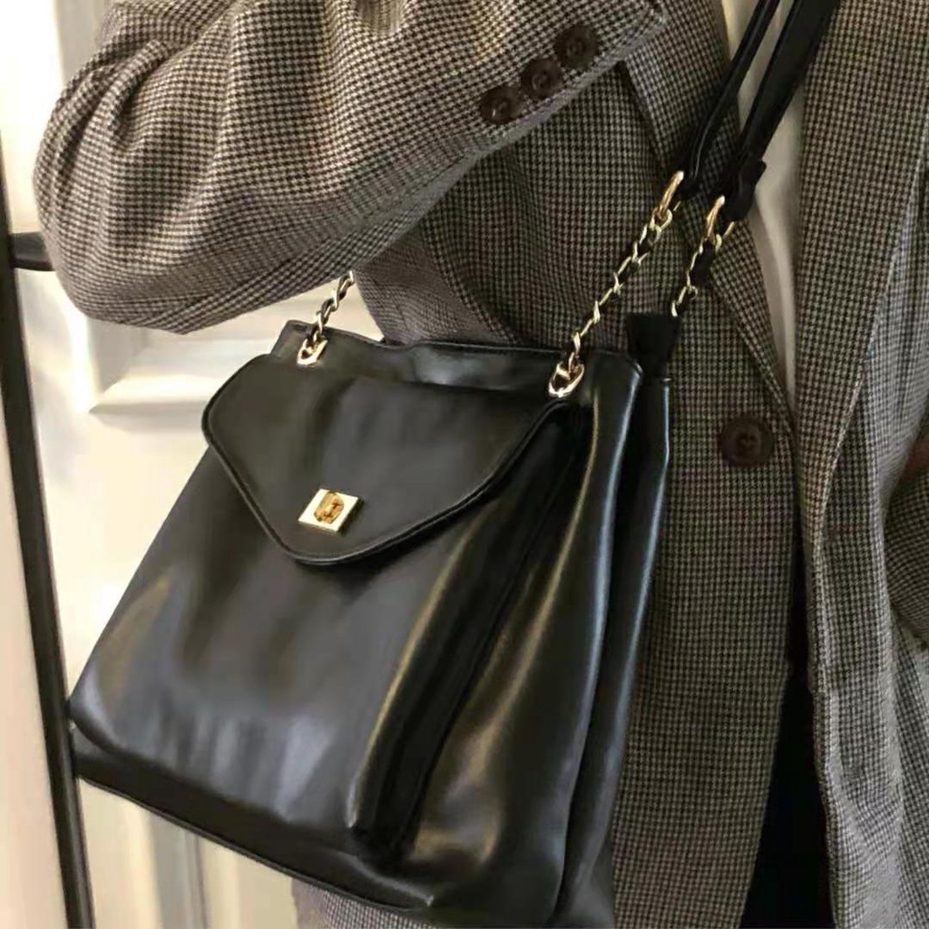 Túi đeo vai tote IELGY hobo da PU dáng vuông nằm ngang bề mặt mềm mại màu trơn sức chứa lớn thời trang đơn giản dạo phố