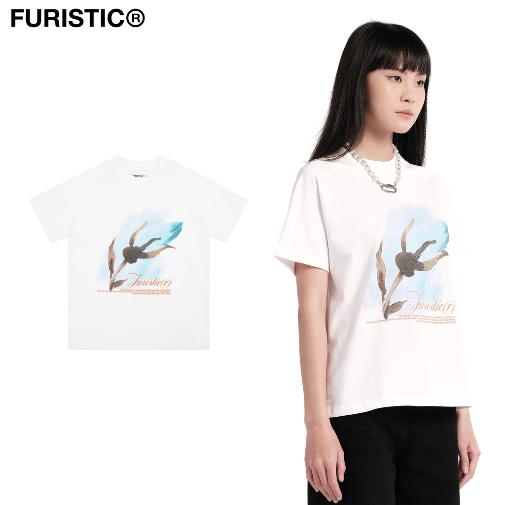 / WOMEN - FURISTIC® BRUSHED TULIPA RAGLAN TSHIRT - White