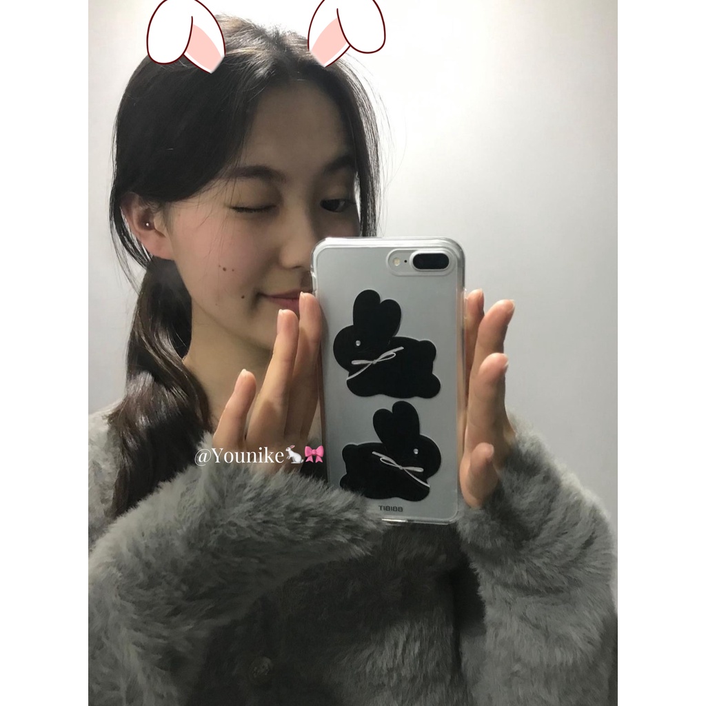 Ốp Điện Thoại Mềm Họa Tiết Thỏ Dễ Thương Phong Cách Hàn Quốc Cho Iphone 13pro / 14promax / 11 / 12 / 14