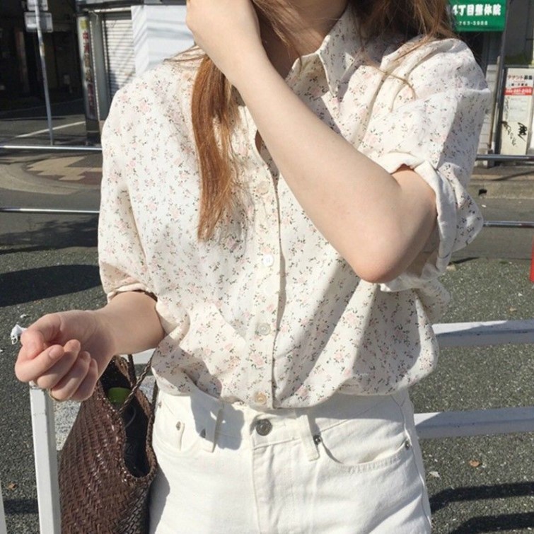 Myaistyle Áo Sơ Mi cotton chiffon Phong Cách Hàn Quốc Thời Trang Cho Nữ 12Z23031615