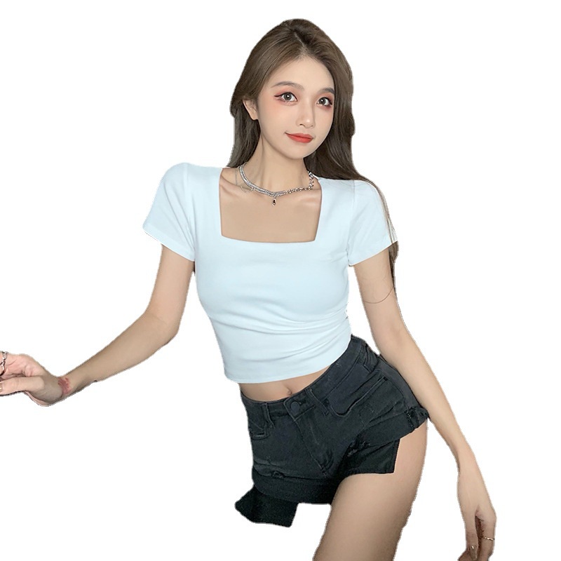 NRVP Áo Thun NgắN Tay DáNg Ôm ThờI Trang Cho Nữ