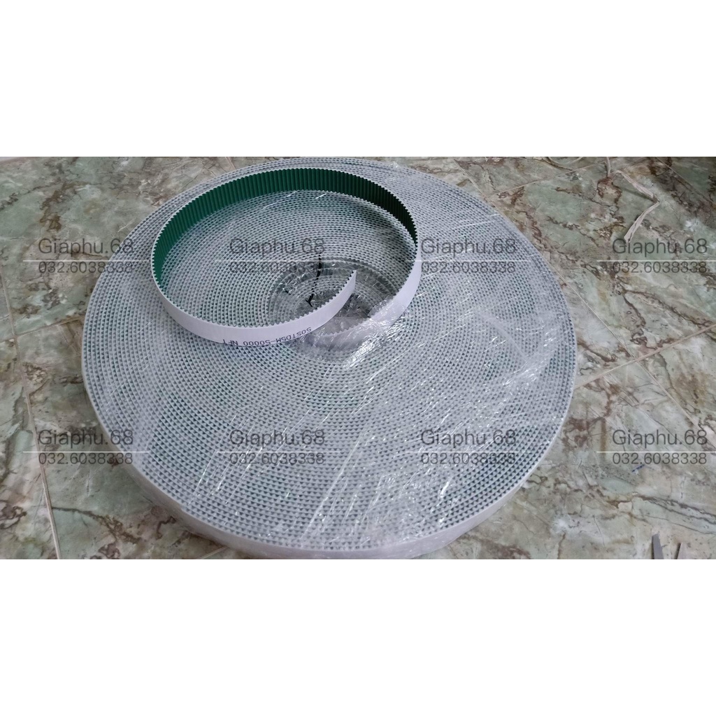 Dây Curoa PU răng S5M/5M  bản 10mm,20mm,30mm,40mm,50mm giá 1 mét