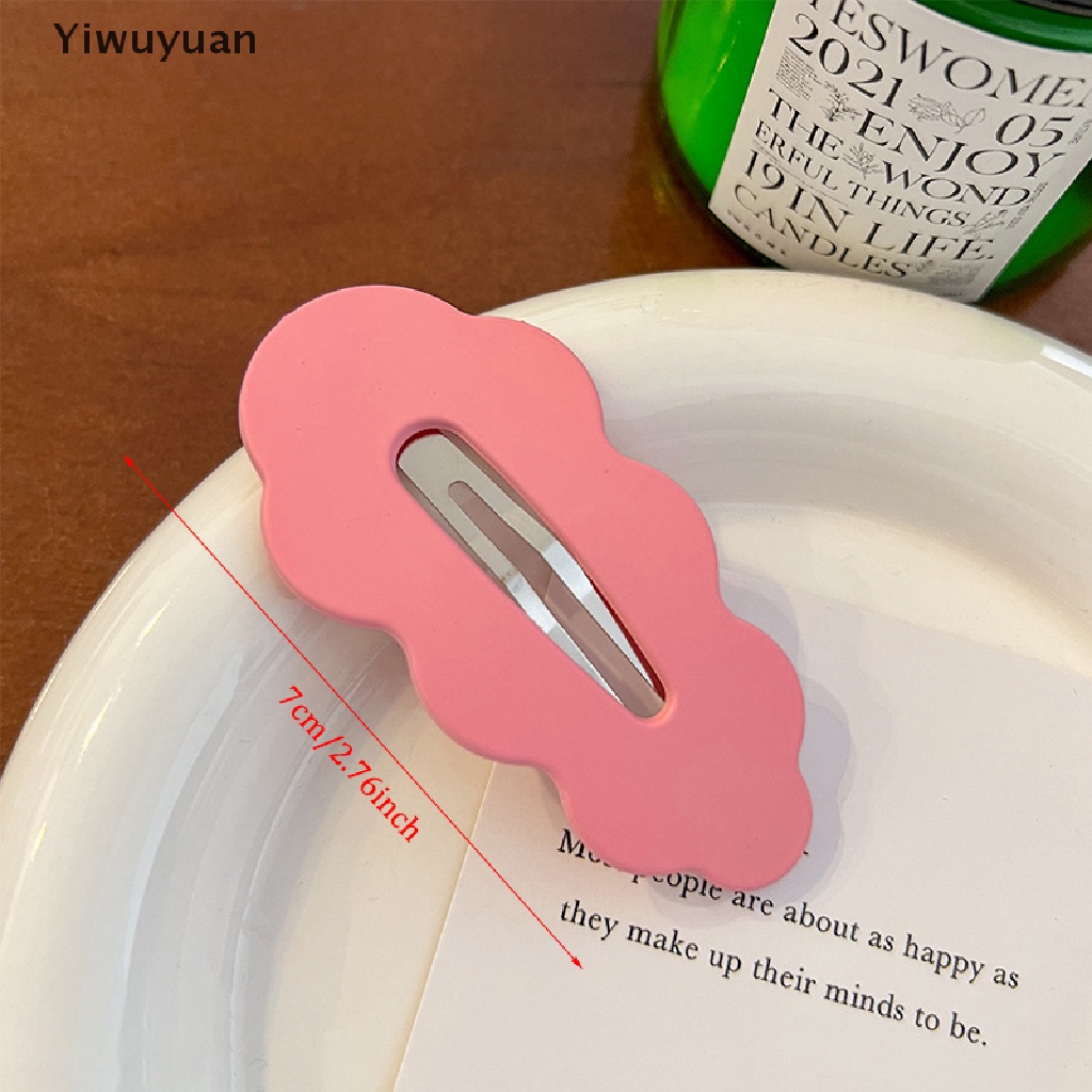 < Yiwuyuan > Set 5 Kẹp Tóc Gợn Sóng Màu Kẹo Ngọt Ngào Thời Trang Kpop Cho Nữ