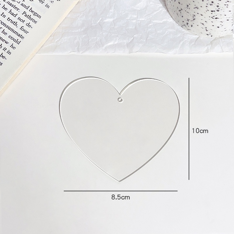 Móc Chìa Khóa Bằng Acrylic Màu Gradient Kích Thước Lớn DIY