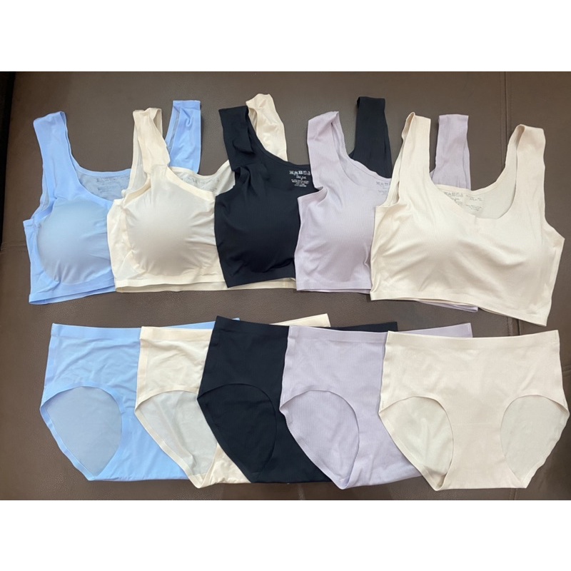 Set Áo bra không viền và quần lót cùng bộ!