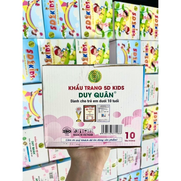 KHẨU TRANG 5D KIDS TRẺ EM MASK DUY QUÂN