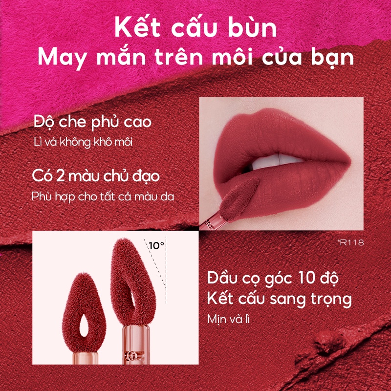 【COLORKEY】Son Kem Lì Colorkey Rabit Kết Cấu Mịn Màng Không Khô Môi 2g