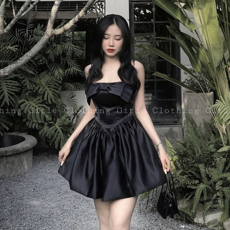 Đầm nơ baby siêu sang phong cách tiểu thư sang chảnh