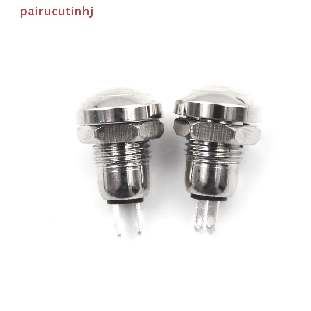 Set 2 Công Tắc Nút Nhấn Không Thấm Nước Mini 8mm Micro 2Pin Bằng Kim Loại