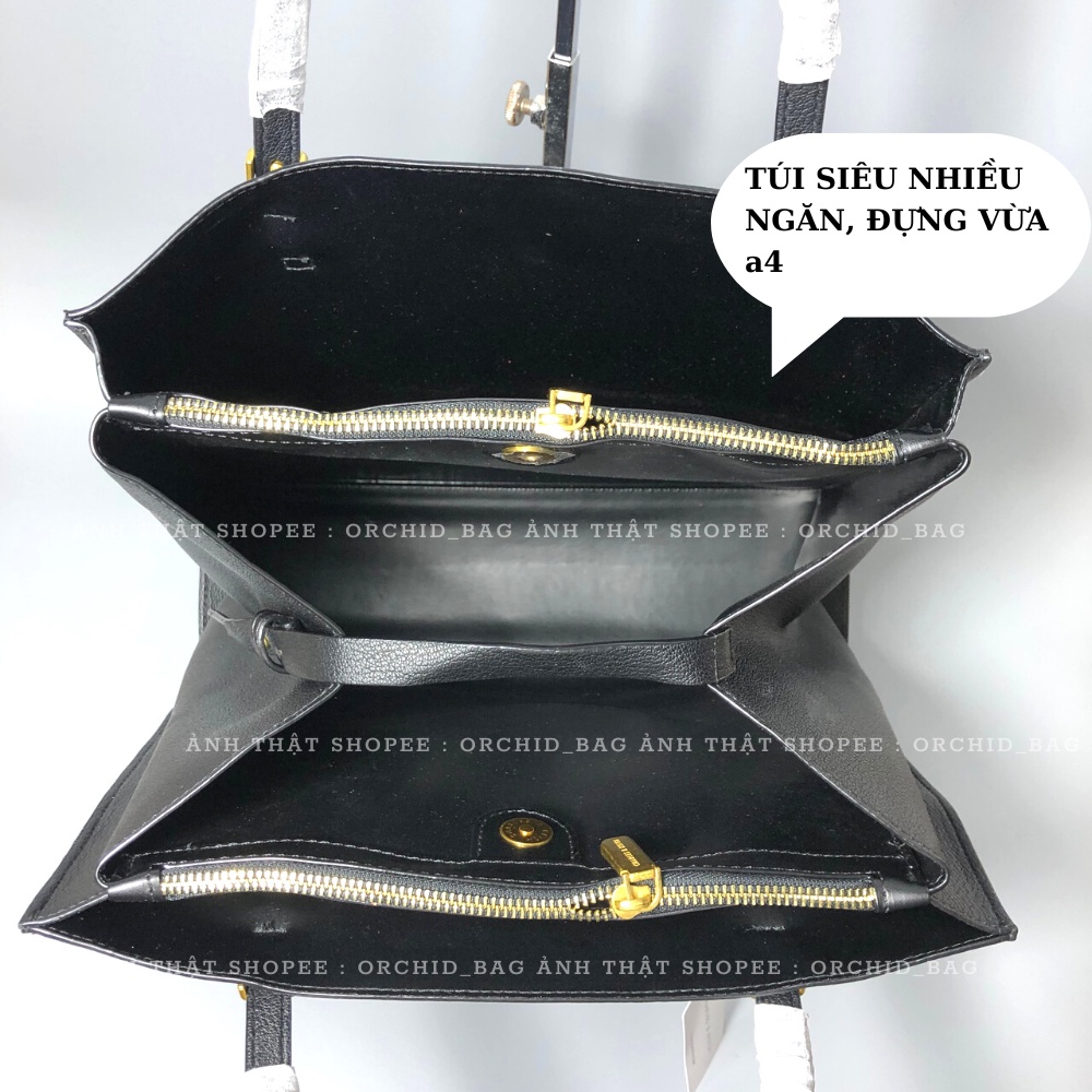 Túi tote da xuất dư cnk full tem tag túi đeo vai kẹp nách nhiều ngắn sang trọng cho chị em công sở sinh viên