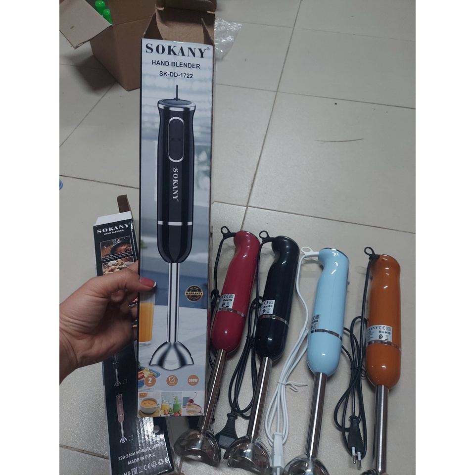 Máy xay cầm tay đa năng Sokany HB230A loại bộ, Máy xay cầm tay cao cấp 2022 - tongkhogiadungmb