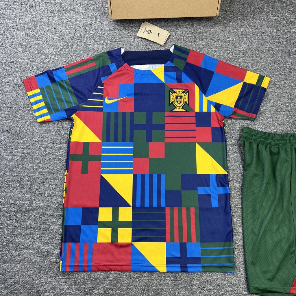 Áo Bóng Đá Đội Tuyển Bồ Đào Nha WC 22 - Chuẩn Mẫu Thi Đấu - Vải Polyester Gai Thái