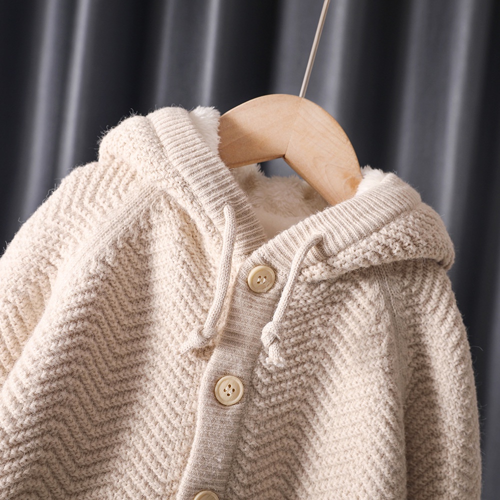 Áo khoác len lót lông dày đẹp,ấm cho bé 2023