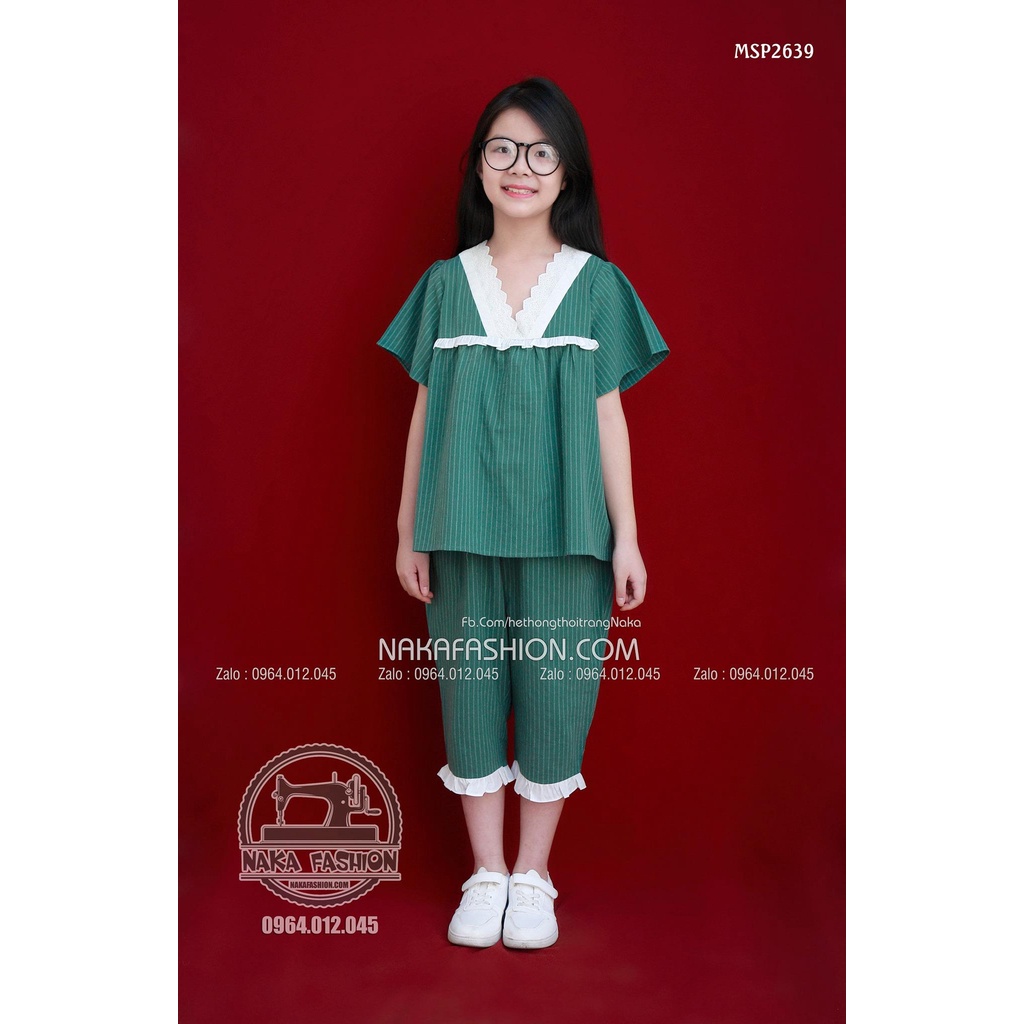 [Có sẵn] [Ảnh thật] BỘ ĐỒ CỔ V - QUẦN LỬNG - MSP 2639