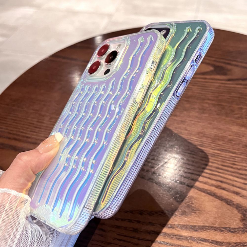 Ốp Điện Thoại TPU Mềm Chống Trượt Chống Rơi Họa Tiết Lượn Sóng 3D Sang Trọng Cho IPhone 11 12 13 14 Pro Max
