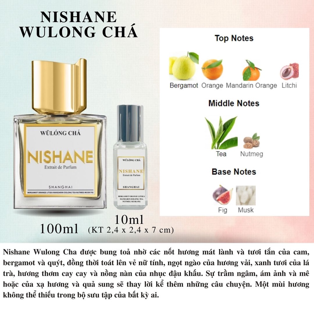 Nước hoa  - Nishane Wulong Cha Extrait De Parfum